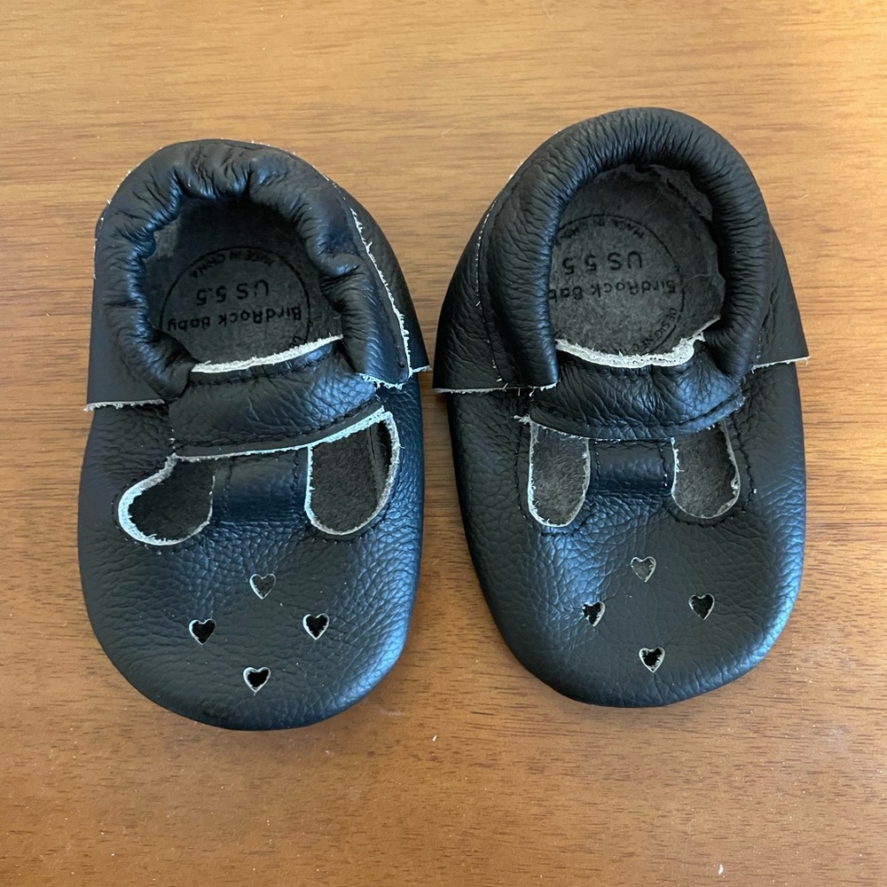 BirdRock Baby Mary Jane Moccasins Black